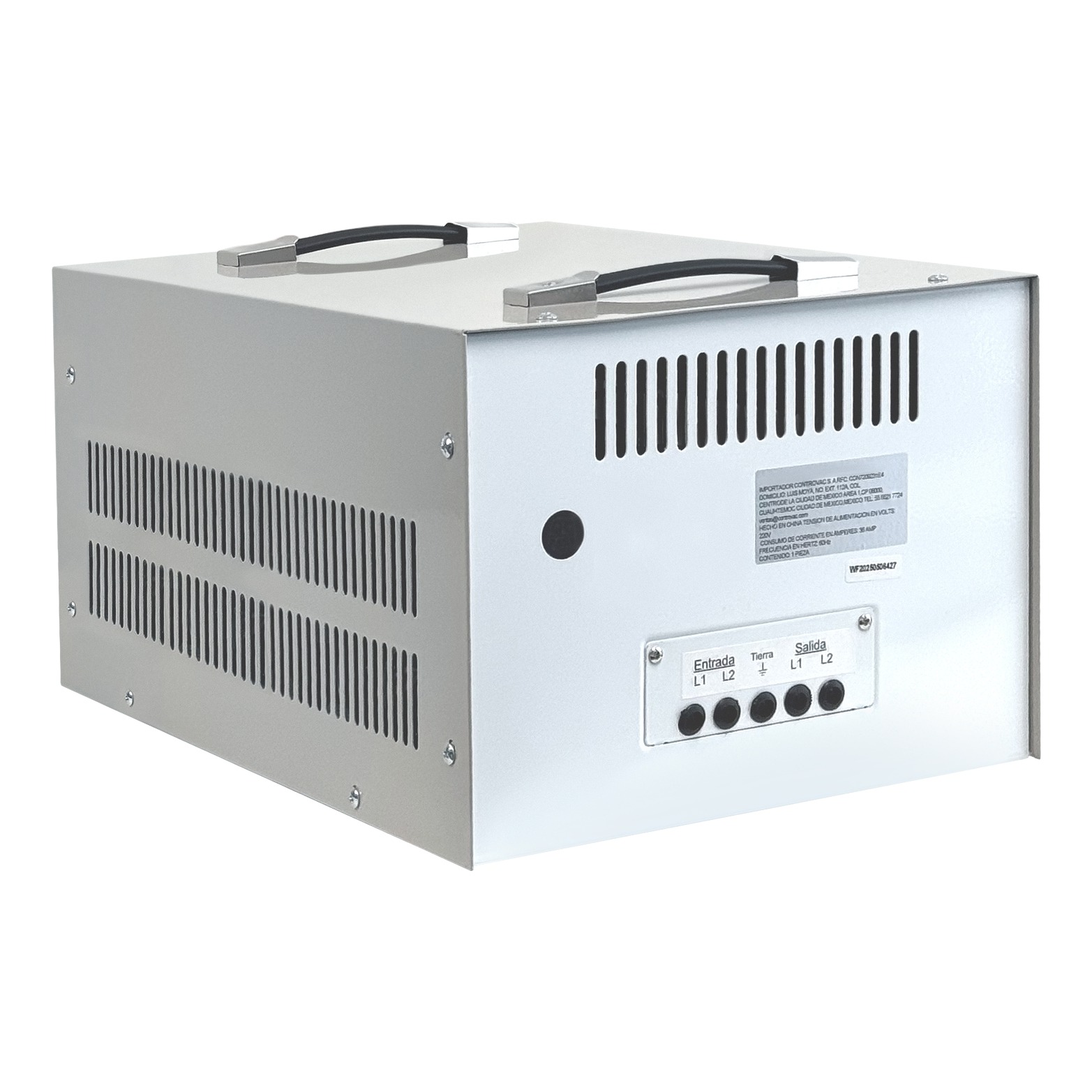 Powertron 10 KVA 220V - Vista 3/4 izquierda