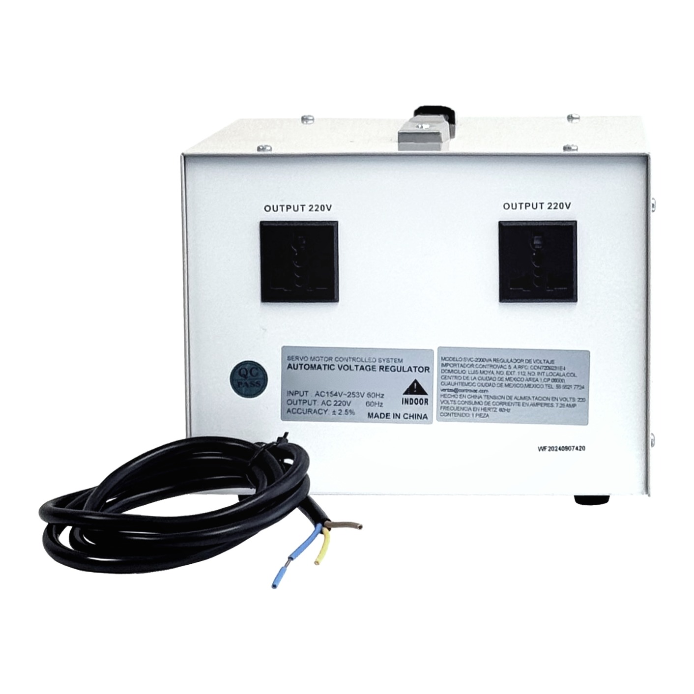 Powertron 2 KVA 220V - Vista frontal