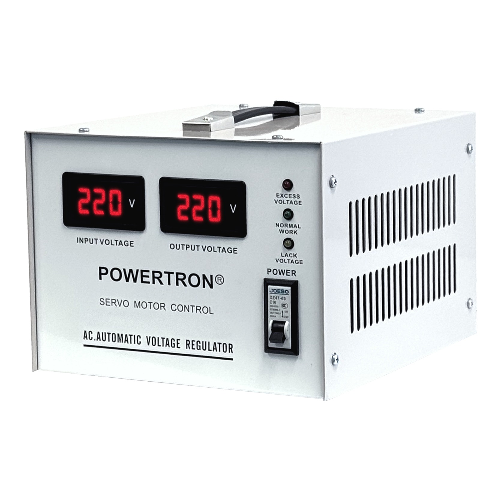 Powertron 2 KVA 220V - Vista 3/4 izquierda