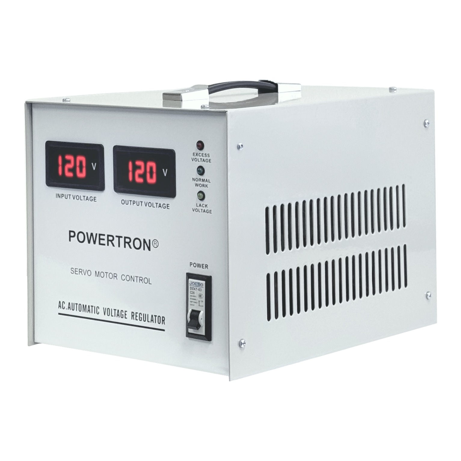 Powertron 3 KVA 120V - Vista 3/4 izquierda