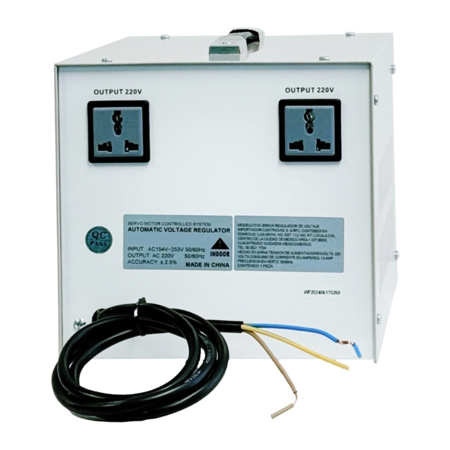 Powertron 3 KVA 220V - Vista trasera
