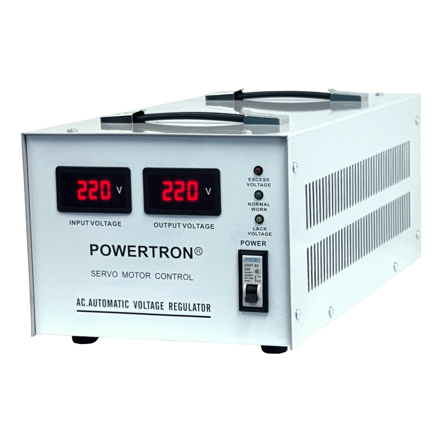 Powertron 5 KVA 220V - Vista 3/4 izquierda